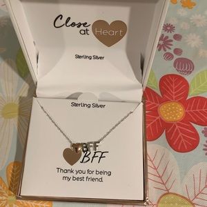 BRAND NEW Best Friend sterling silver necklace.